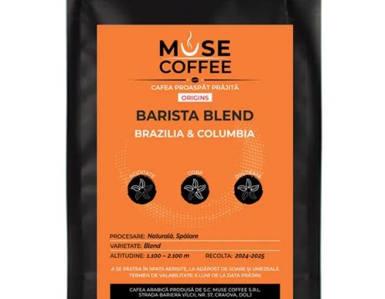 A bag of Muse Coffee Barista Blend